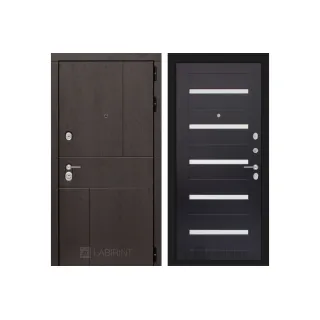 Входная дверь Labirint URBAN 01 - Венге, стекло белое