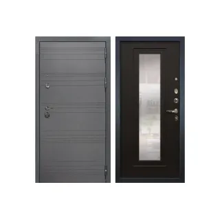Входная дверь Лекс Сенатор 3К Софт графит с Зеркалом (№22 Венге)